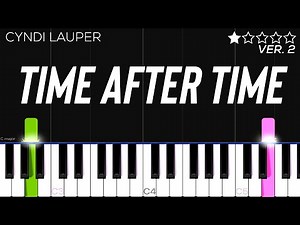 Cyndi Lauper - Time After Time | EASY Piano Tutorial