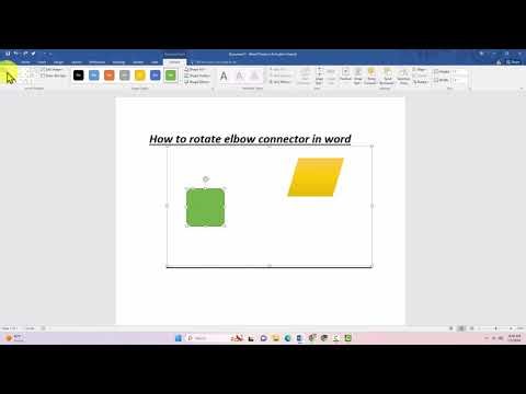 How to rotate elbow connector in word