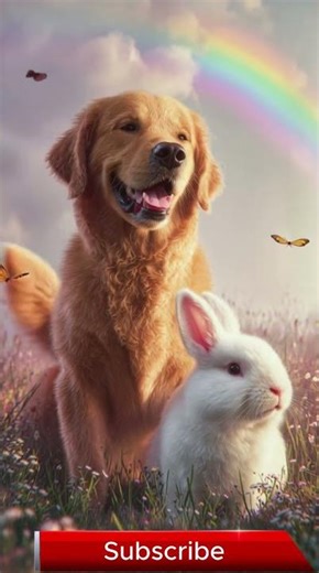 Dog vs Rabbit 🐶🐰 | Cutest Friendship Ever! #shorts #viral #trending