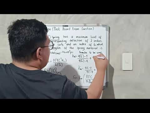 HELICAL SPRING (MACHINE DESIGN) - PAST BOARD EXAM PROBLEM W/SOLUTION