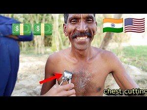 Old Man Chest Hair Cutting ASMR | Relaxing Old Style Trimmer Sound