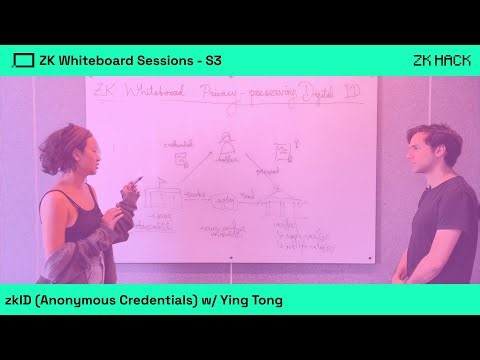 ZK Whiteboard Sessions - S3M7: zkID (Anonymous Credentials), w/ Ying Tong