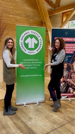 Yesterday, Meg and Laonni from our Marketing Team took a road trip up to the beautiful Sheepdrove Organic Farm for the Global Organic Textile Standard - GOTS Reclaim Trust Roundtable. Laonni had the privilege of joining the panel, while together took part in an inspiring day of discussion and ideas! Alongside other inspiring voices, some of the discussions explored how we can navigate retail in a world of broken trust, define what “good” really looks like, and remember that everything starts wit