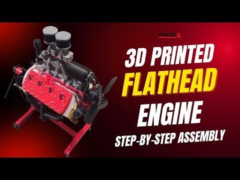 I Built a WORKING 3D Printed Flathead V8 Engine (Start to Finish)