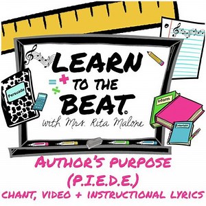 Author's Purpose (PIEDE) Chant Lyrics & Video-Learn to the Beat with Rita Malone