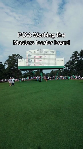 Behind the scenes of the Masters leader board. #pov #asmr #bts #leaderboard #themasters