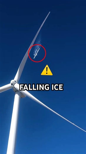 The Danger of Icy Wind Turbines⚠️❗