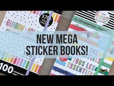 NEW Happy Planner Mega Sticker Book Flip Throughs! Spring 2022 Colorful Boxes & All the Essentials