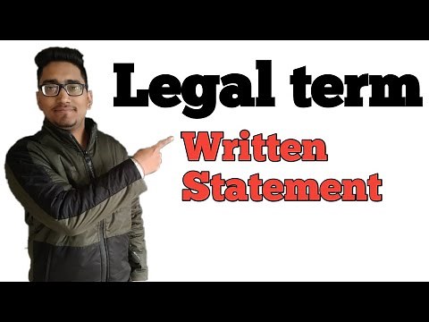 what is written statement? essentials of written statement? #written_statement,#legal_term