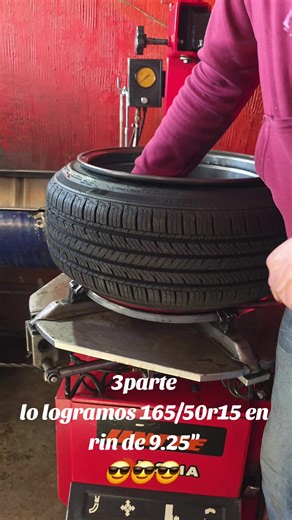 Logramos 165/50r15 en rin de 9.25