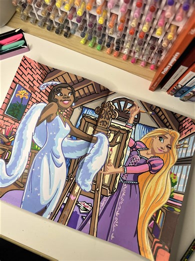 Color codes for princesses tome 2 p 1-2 💕 Markers: Guangna 288 ( SHEIN art.nr: 4HX6E42/ Languo acrylic markers SHEIB art.nr: 5SX23DJ) #colortok #coloriagemysteredisney #hachetteheroes #colourbynumbers #disneycoloringbook