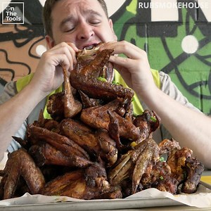 288K views · 637 reactions | This tradesman attempts to eat 10KG of buffalo wings  | On The Tools | Facebook