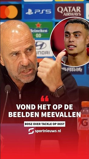 🙁 Peter Bosz 'can live' with the 1-1 draw against Shakhtar Donetsk in the Champions League