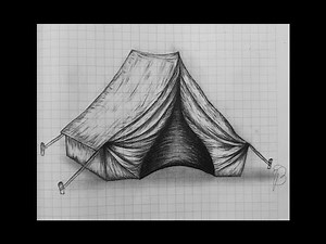How To Draw A Tent Easy Step By Step