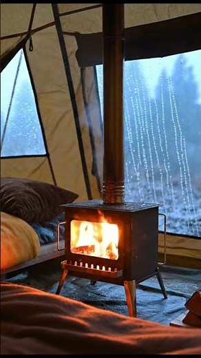 Relaxing Tent Ambience with Campfire Sounds