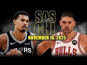 San Antonio Spurs vs Chicago Bulls Full Game Highlights - November 10, 2025 | NBA Season