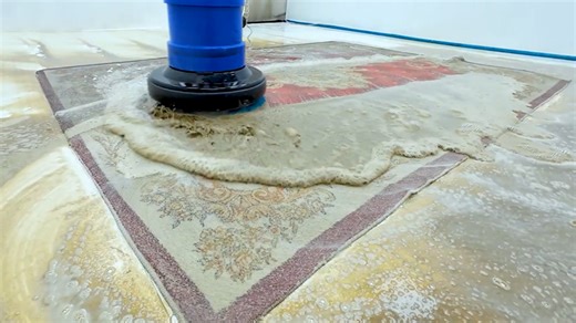 Deep carpet cleaning reveals the hidden pattern