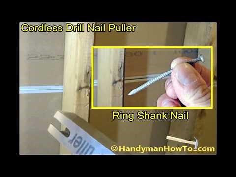Cordless Drill Nail Puller - Ring Shank Nail