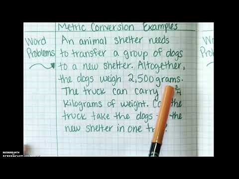 Metric Conversion Word Problems