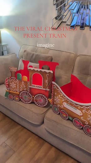 All aboard the Christmas fun! 🚂🎅 Santa's Christmas Gift Train is chugging to your tree, packed with tiny presents and big smiles! 🎁😍 The perfect touch of moving magic for your holiday decor! ✨ 👉 See it in motion! #SantasGiftTrain #ChristmasDecor #KidsChristmas #HolidayToys #FestiveFun | Happsly-A