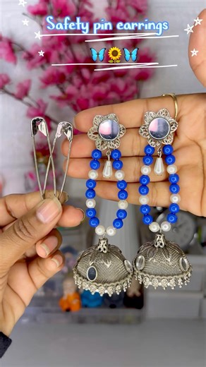 Safety pin earrings|#diy #shorts #viral #youtubeshorts