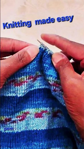 Easy knit with variegated yarn. ideal for beginners #knit #knittig #howto