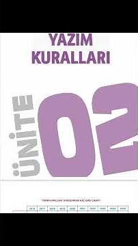TYT TURKISH-2026 VIDEO COURSE NOTES