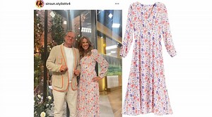 Sofia Geites blommiga klänningen i TV4 Nyhetsmorgon