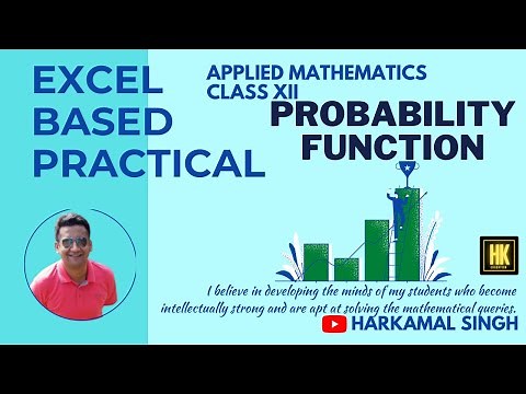 EXCEL BASED PRACTICAL | APPLIED MATHEMATICS | CLASS XII | PROBABILITY