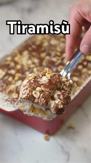 Hazelnuts and salted caramel tiramisù from my 2024 cookbook ‘Better than Nonna’