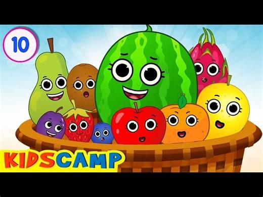 Ten Little Fruits   Nursery Rhymes & Kids Songs By @kidscamp ​ - Videos For Kids