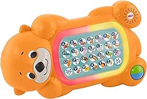 Fisher-Price Baby Learning Toy Linkimals A to Z Otter with Music & Lights for Infants Ages 9+ Months, Compatible Only with Linkimals Items
