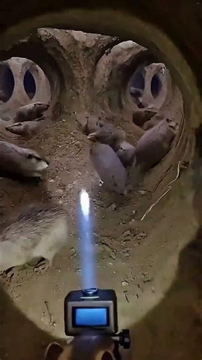 What Happens Inside Prairie Dog Tunnels? (POV Footage) From mini Camera