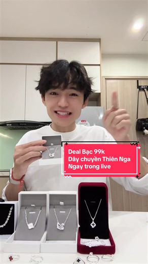 Săn Deal Dây Chuyền Thiên Nga Bạc 99k Ngay Live