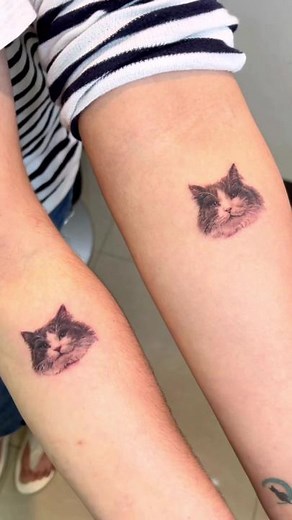 Creating a Unique Cat Portrait Tattoo for Tomy