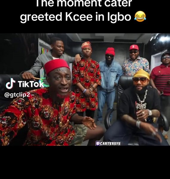 Cater Greets Kcee in Igbo: A Humorous Moment