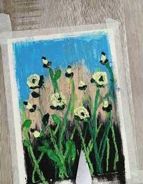 Oil pastel flower garden using Impasto techniques #artisticchannel #art #oilpastel