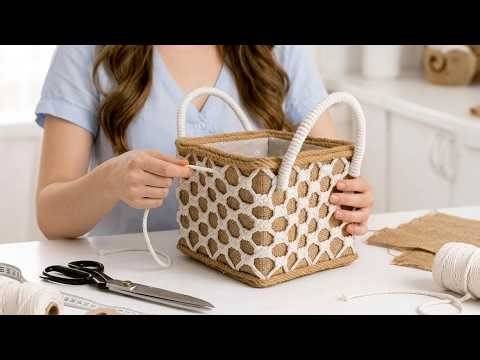 Cardboard Box Transformation | This DIY Basket Looks Store-Bought!