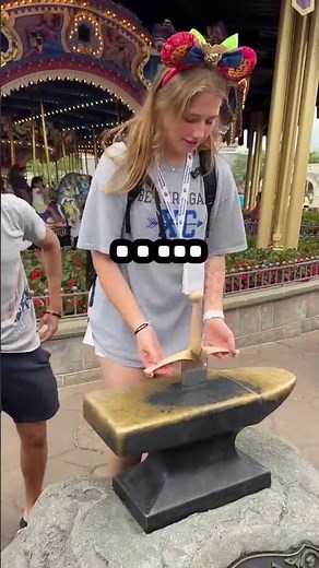 SHE PULLED THE SWORD OUT OF THE STONE RIGHT IN FRONT OF ME IN DISNEY WORLD