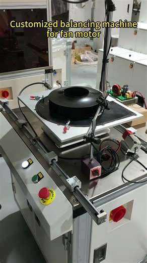 Customized balancing machine for fan motor assembly - Zero Dynamic.