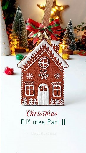 Not baked… but totally handmade! 🍪✨ DIY Gingerbread House | Christmas Decor 🌲