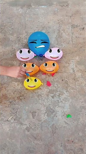 Blue Balloon and 7 mini water color Balloon Popping #poppballons #balloon