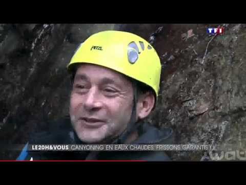 Canyoning en source d'eau chaude au journal de 20h sur TF1
