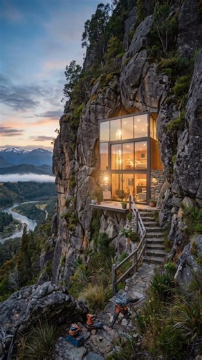 Cinematic Rock Cliff View 🎬 | Unreal Nature Scene 😳 #buildhouse