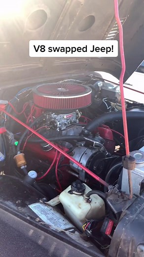 V8 Swapped Jeep Doing Wheelies!