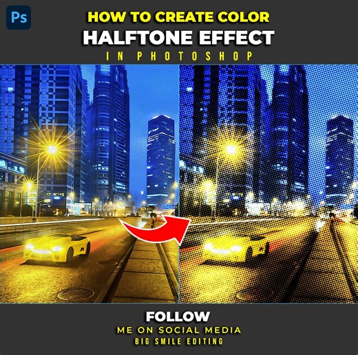 10K views · 64 reactions | How to create a dotted color halftone pattern effect in adobe photoshop #bigsmileediting | Big Smile Editing | Facebook
