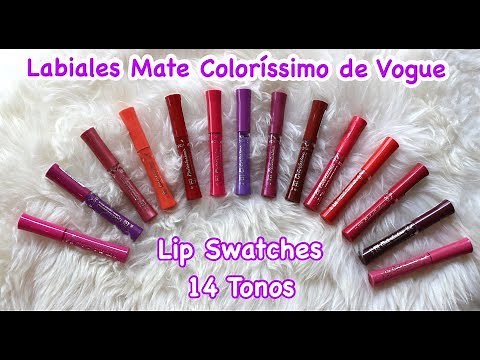 LABIALES MATE COLORISSIMO DE VOGUE - Lip Swatches 14 tonos - karell