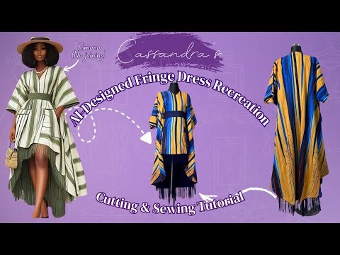 How To Recreate This AI Fringe Dress With Invisible And Faux Pockets || Step-By-Step || Beginner