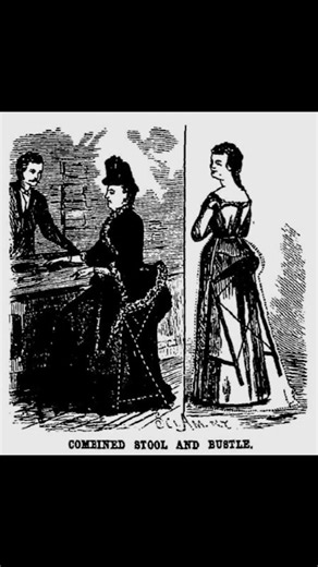 Victorian bustle with a bulit in stool 🪑|| #history #fashion #shorts #dress