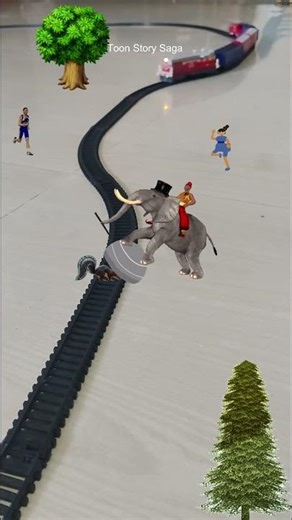 Elephant 🐘 Video | Hathi Video | Mahout is blocking railway track with the help of elephant 🐘🐘